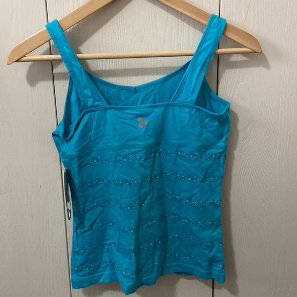 Triple Flip Turquoise Summer Printed Tank Top - Picture 4 of 5